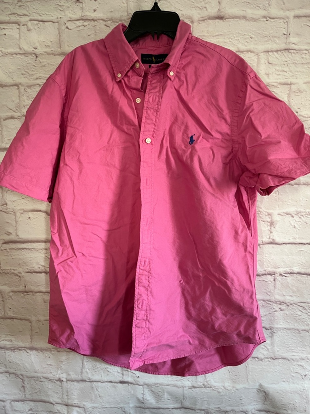 Polo by Ralph Lauren Bright Pink Short-Sleeve Button-Down Shirt